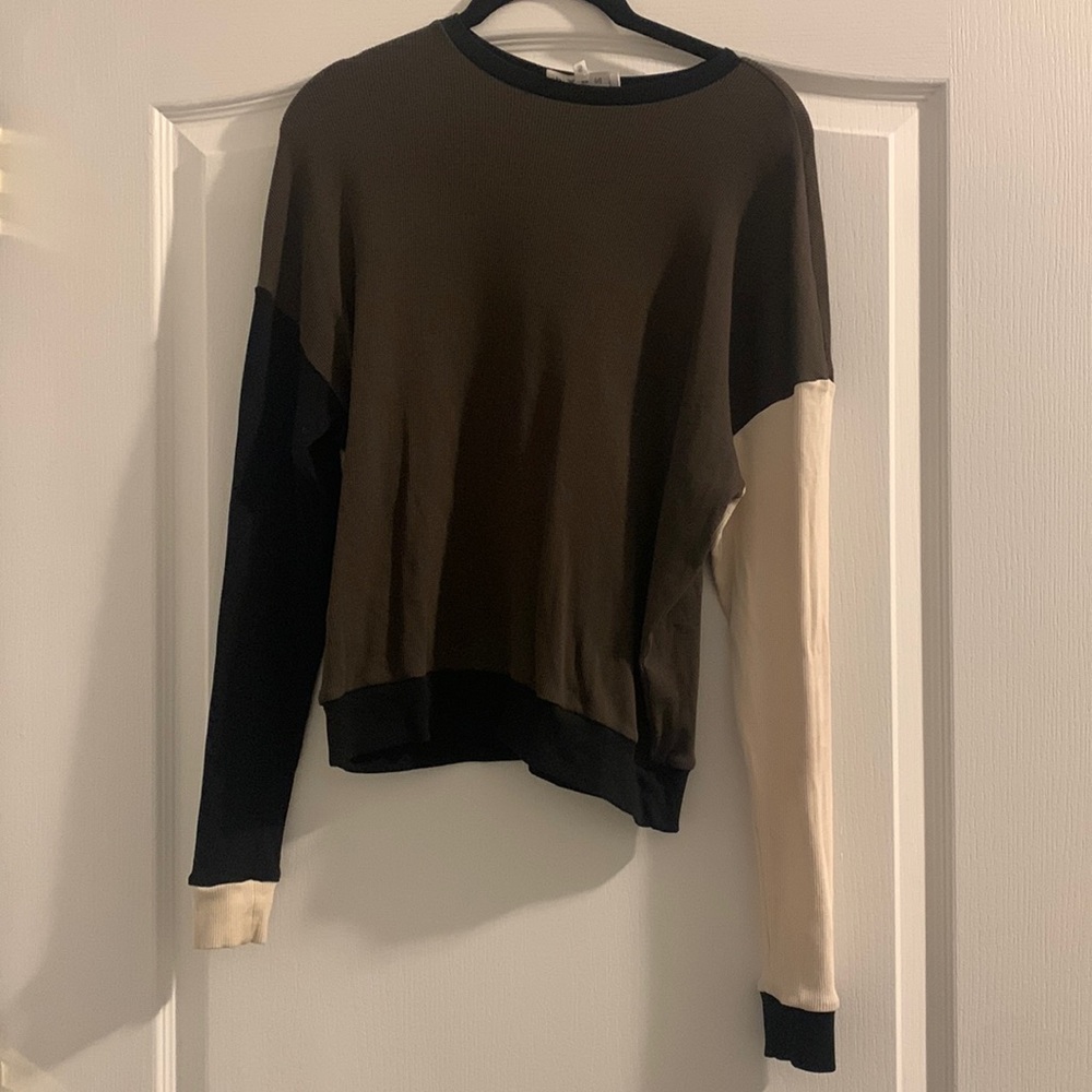 colorblock dolman crewneck top